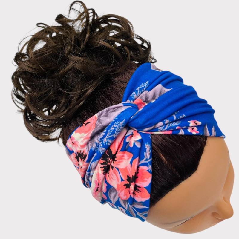 Turban Stirnband, Breites Krankenschwester Blumen Extra Breit Gedrehtes Stirnband von TimasHeadbands