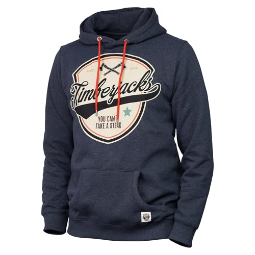 Timberjacks - Can't Fake a Steak Kapuzenpullover kuscheliger Hoodie aus recycelter Baumwolle von Timberjacks