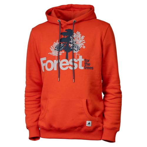 Timberjacks Forest for The Trees Fairtrade Kapuzenpullover aus 50% recycelter Baumwolle - Super Kuschelig und angenehm (DE/NL/SE/PL, Alphanumerisch, 3XL, Regular, Regular, Orange) von Timberjacks