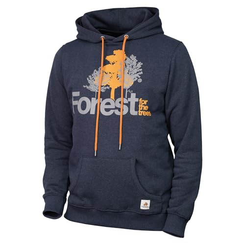 Timberjacks Forest for The Trees Fairtrade Kapuzenpullover aus 50% recycelter Baumwolle - Super Kuschelig und angenehm (DE/NL/SE/PL, Alphanumerisch, M, Regular, Regular, Blau) von Timberjacks