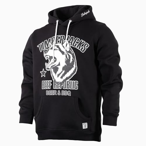 Timberjacks - Husky Kapuzenpullover kuscheliger Heavy-Cotton Hoodie Animal Farm Kassel von Timberjacks