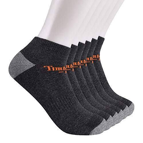 Timberland PRO Herren 6er-Pack Low Cut Knöchelsocken, Dunkelgrau meliert, Large von Timberland PRO