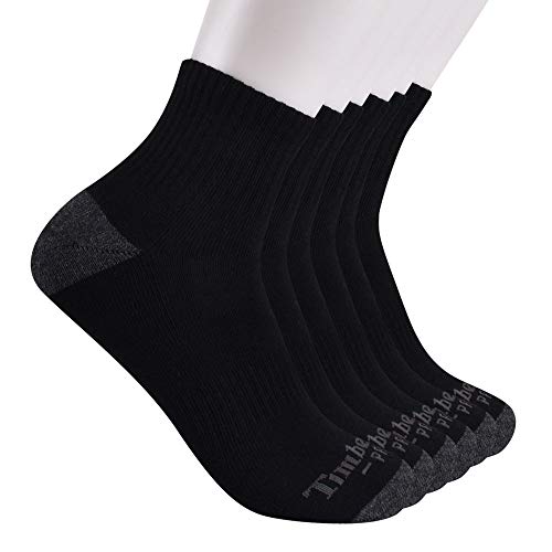 Timberland PRO Herren Performance Quarter Length 1/2 Cushion Socks 6er Pack Freizeitsocken, Schwarz, X-Large von Timberland PRO
