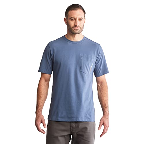 Timberland PRO Herren Base-Platte, kurzärmelig Arbeits-T-Shirt, Indigoblau im Vintage-Stil, L von Timberland PRO