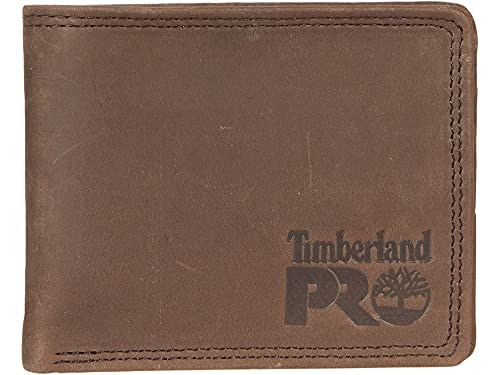 Timberland PRO Herren Dünne RFID Leder mit Ausweisfenster auf der Rückseite Geldbörse, Dunkelbraun/Pullman, Einheitsgröße von Timberland PRO