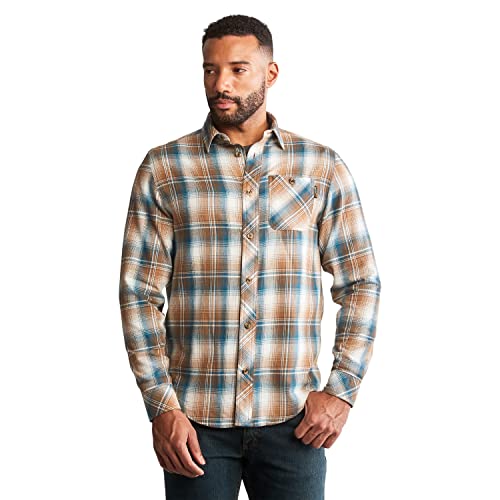 Timberland PRO Herren Woodfort mittelschweres Flanell Button-Down-Arbeitshemd, Portland Plaid Braun, Mittel von Timberland PRO