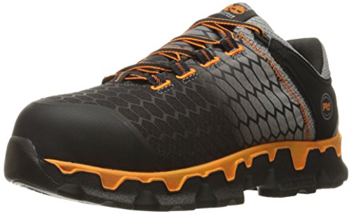 Timberland PRO Men's Powertrain Sport Alloy Toe SD+ Industrial and Construction Shoe, Grey Synthetic/Orange, 8 M US von Timberland PRO