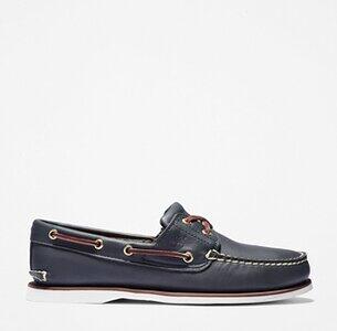 Herren Halbschuhe MENS 2 EYE BOAT SHOE Md Blue Full Grain - Gr. - 44 von Timberland