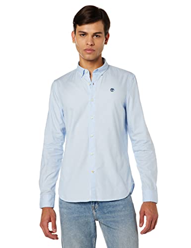 Timberland Herren LS Elvatd Oxford Slim T-Shirt, Skyway, XL von Timberland