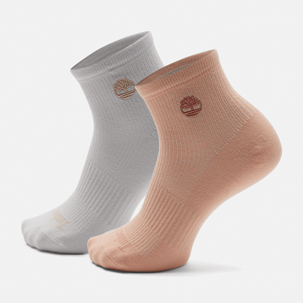 Timberland - 2er-Pack Low Rider Crew Socken für Damen in Hellpink, Damen, Pink, Größe: M von Timberland