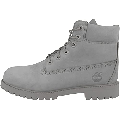 Timberland 6 Inch Premium Waterproof (Junior) Schnürstiefel, Grau Medium Grey Nubuck, 39 EU von Timberland