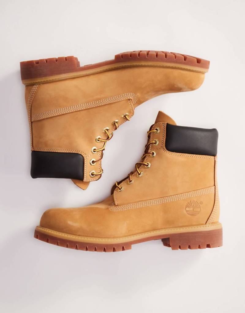 Timberland - 6-Zoll-Stiefel aus hochwertigem Nubukleder in Weizenbraun-Neutral von Timberland