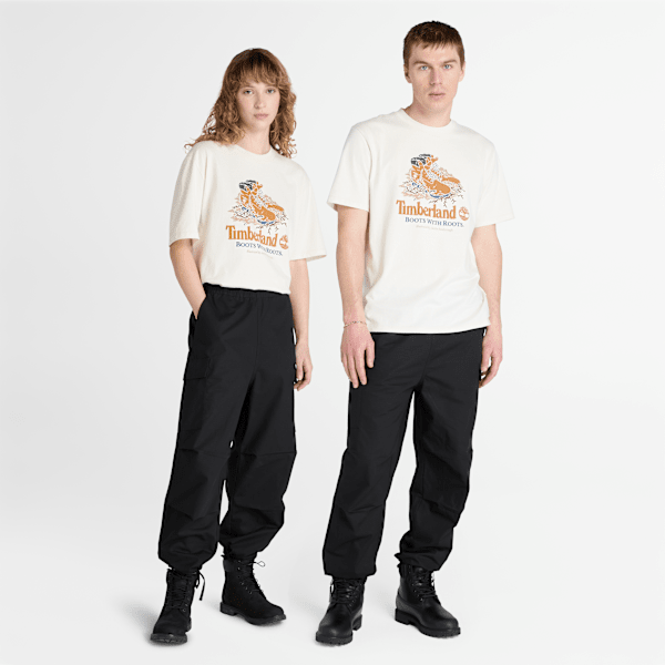 Timberland - All Gender T-Shirt mit Boot-Grafik in Weiß, Herren, Weiß, Größe: XL von Timberland