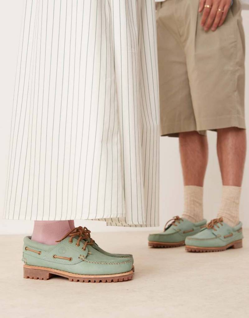 Timberland - Authentic - 3-Ösen-Bootsschuhe in Pastellgrün von Timberland