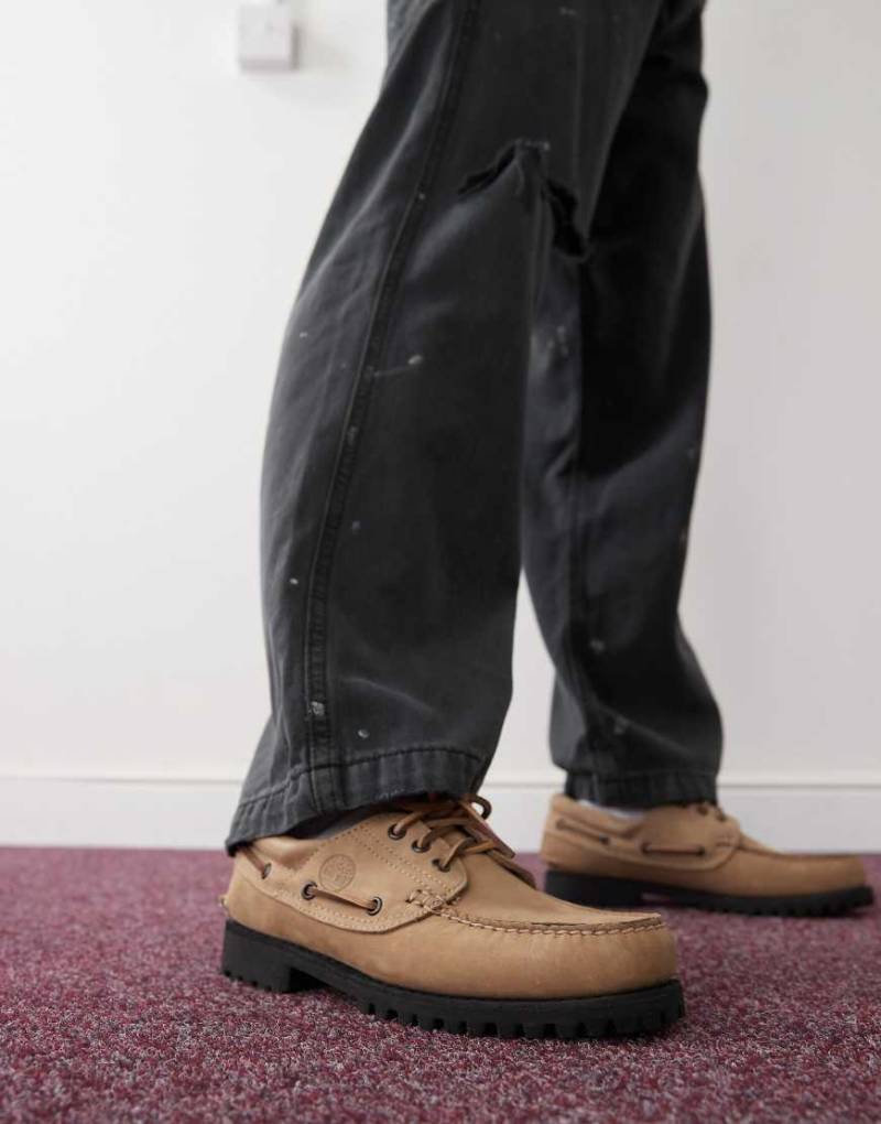 Timberland - Authentic - Bootsschuhe aus Nubukleder in Mittelbeige-Neutral von Timberland