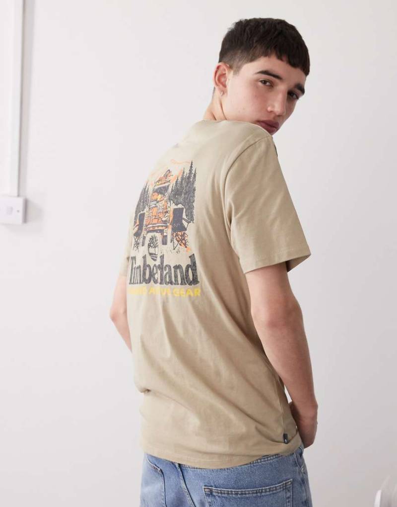 Timberland - Back On The Road - T-Shirt in Beige mit Rückenprint-Neutral von Timberland