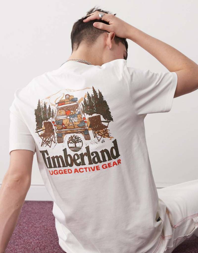 Timberland - Back On The Road - T-Shirt in Weiß mit Rückenprint von Timberland