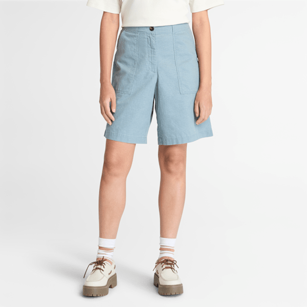 Timberland - Bermudashorts aus Leinen für Damen in Hellblau, Frau, Blau, Größe: 31 von Timberland