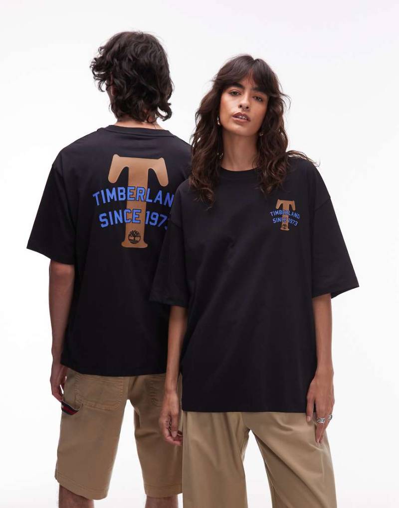 Timberland - Big T - Oversize-T-Shirt in Schwarz mit Rückenprint von Timberland