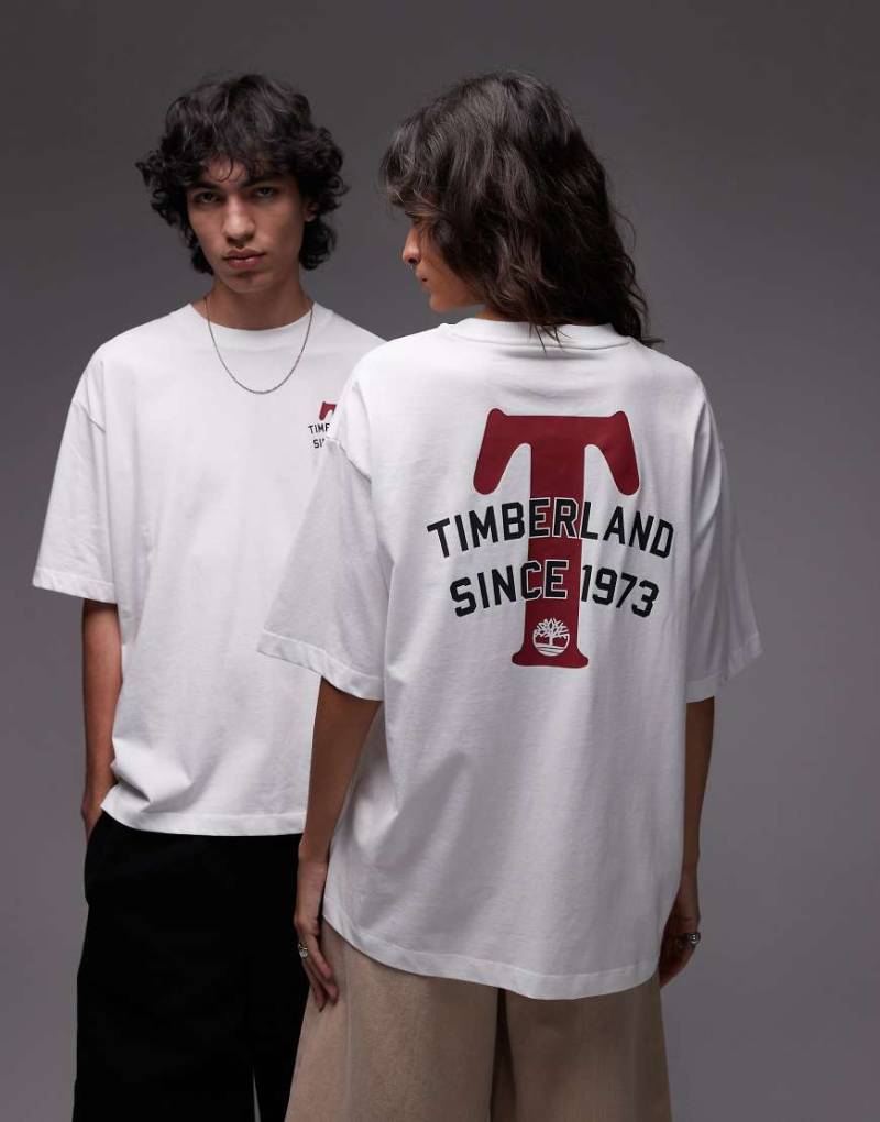 Timberland - Big T - Oversize-T-Shirt in Weiß mit Rückenprint von Timberland