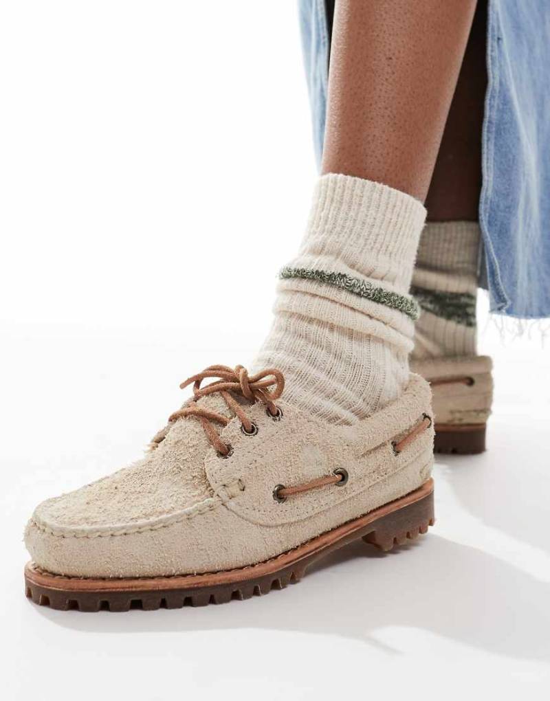 Timberland - Bootsschuhe aus Wildleder in Natur-Neutral von Timberland