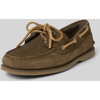 Timberland Bootsschuhe mit Schürverschluss Modell 'CLASSIC BOAT' in Mittelbraun, Größe 41 von Timberland