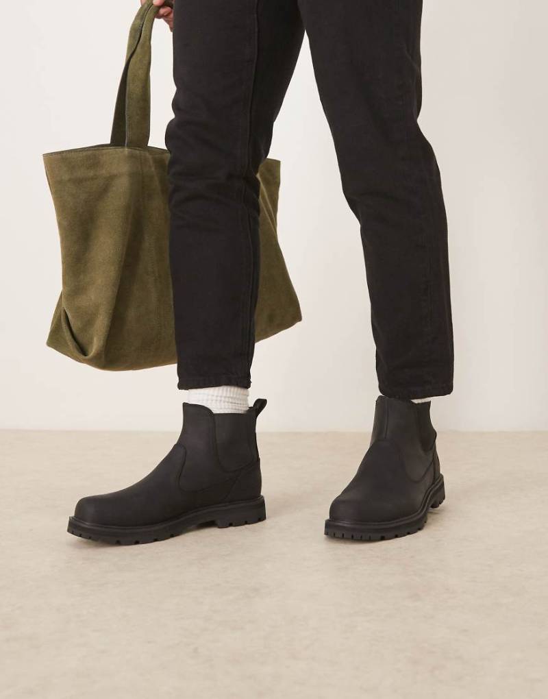 Timberland - Britton Road - Chelsea-Stiefel aus vollnarbigem Material in Schwarz von Timberland