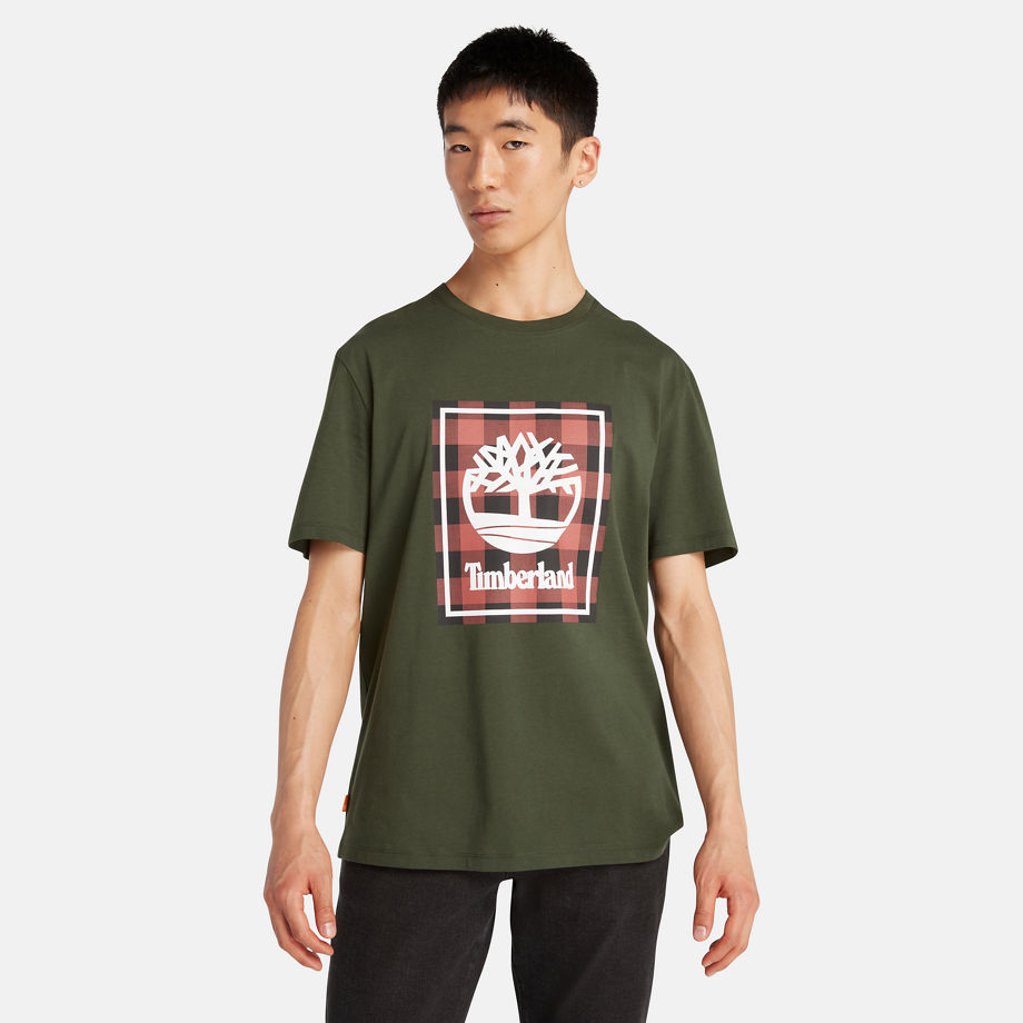 Timberland Buffalo T-shirt Für Herren In Dunkelgrün Grün, Größe XL von Timberland