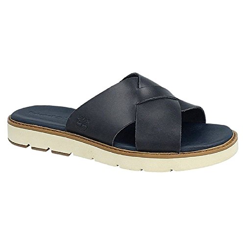 Timberland CA14R3 Women's Bailey Park Cross Strap Slide Sandal, Color Navy Blue, Size: 7,5(M) US von Timberland