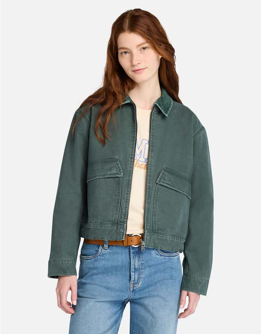 Timberland - Canvas-Jacke in verwaschenem Green Gables-Grün von Timberland