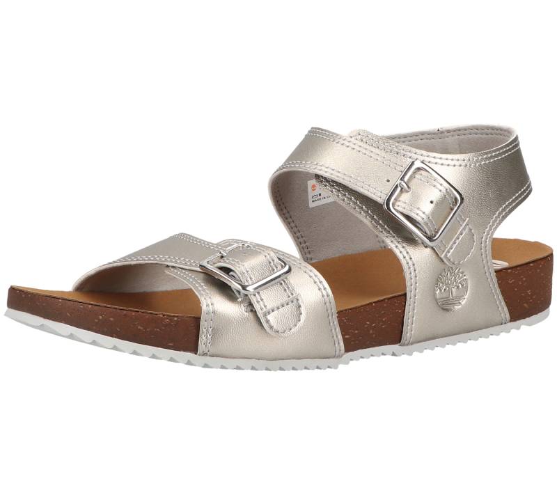 Timberland Castle Island Backstrap Kinder-Sandale für Mädchen Sandalette TB 0A4341 040 Silber von Timberland