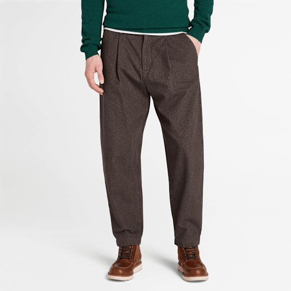 Timberland - Claremont Falten-Chinohose mit Fischgrätmuster für Herren in Braun, Herren, Braun, Größe: 32 von Timberland