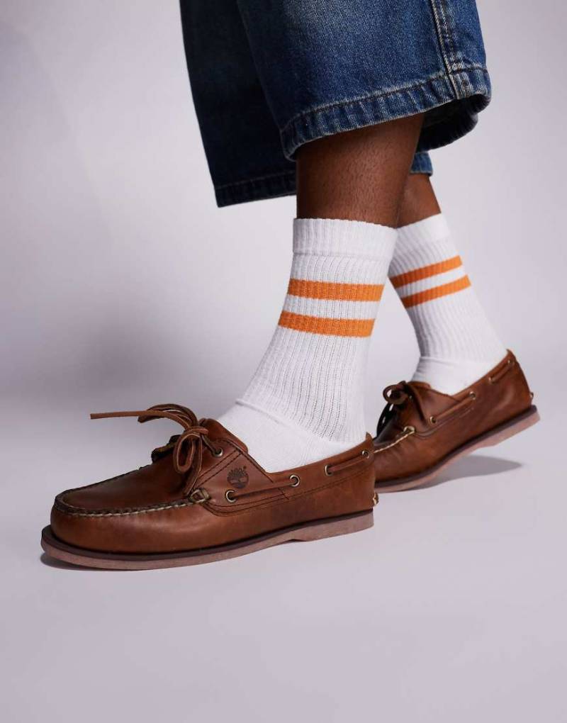 Timberland - Classics - Bootsschuhe aus mittelbraunem Leder mit zwei Ösen von Timberland