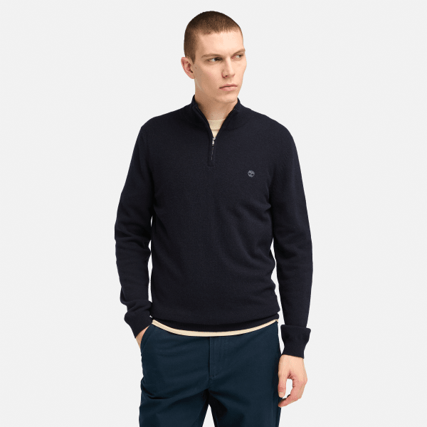Timberland - Cohas Brook Pullover mit 1/4-Reißverschluss für Herren in Dunkelblau, Mann, Blau, Größe: M Timberland - Cohas Brook Pullover mit 1/4-Reißverschluss für Herren in Dunkelblau, Mann, Blau, Größe: M von Timberland