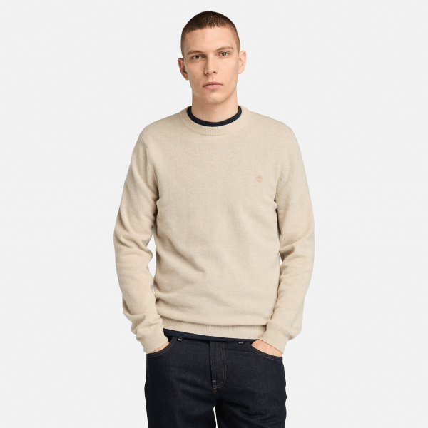 Timberland - Cohas Brook Pullover mit Rundhalsausschnitt aus Merinowolle für Herren in Beige, Mann, Beige, Größe: XL Timberland - Cohas Brook Pullover mit Rundhalsausschnitt aus Merinowolle für Herren in Beige, Mann, Beige, Größe: XL von Timberland
