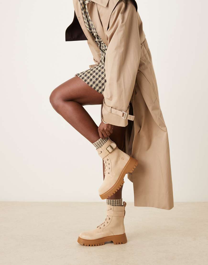 Timberland - Cora Valley - Schnürstiefel in Hellbeige-Neutral von Timberland