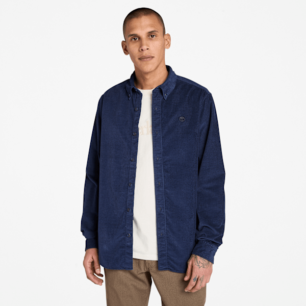 Timberland - Cordhemd für Herren in Dunkelblau, Herren, Blau, Größe: XL von Timberland
