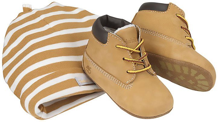 Timberland Crib Bootie with Hat Set Babystiefel Geschenkset Babys von Timberland