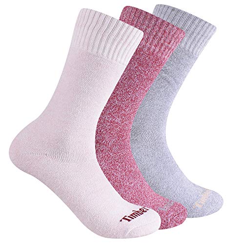 Timberland Damen 3er-Pack gerippte Stiefelsocken, Cameo Rose, Einheitsgröße von Timberland