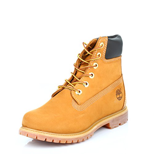 Timberland Damen 6 Inch Premium Waterproof Stiefel, Gelb Wheat Nubuck, 38.5 EU von Timberland
