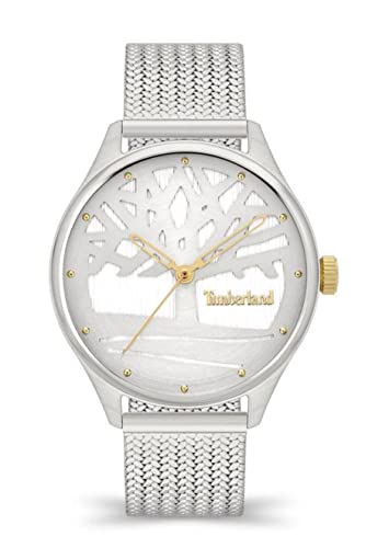Timberland Damen Armbanduhr Lincolndale in der Farbe Silber mit Edelstahlarmband, Gehäusedurchmesser: 38 mm, TDWLG2200303 von Timberland
