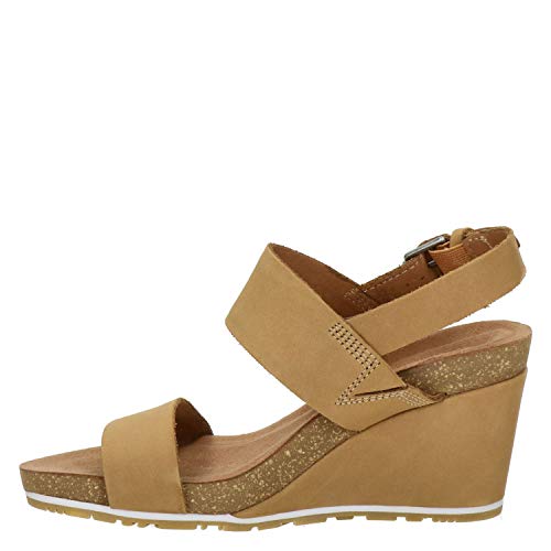 Timberland Damen Capri Sunset Wedge Sandalen, Braun (Saddle Naturebuck F13), 39 EU von Timberland