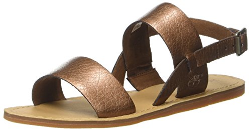 Timberland Damen Carolista SlingbackCopper Metallic Offene Sandalen mit Keilabsatz Braun (Copper), 39.5 EU von Timberland