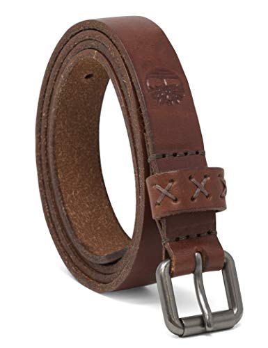 Timberland Damen Casual Leather Belt for Jeans Gürtel, Braun (Skinny), S (28-32) von Timberland