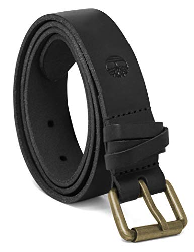 Timberland Damen Casual Leather Belt for Jeans Gürtel, Schwarz (Criss Cross), S (28-32) von Timberland