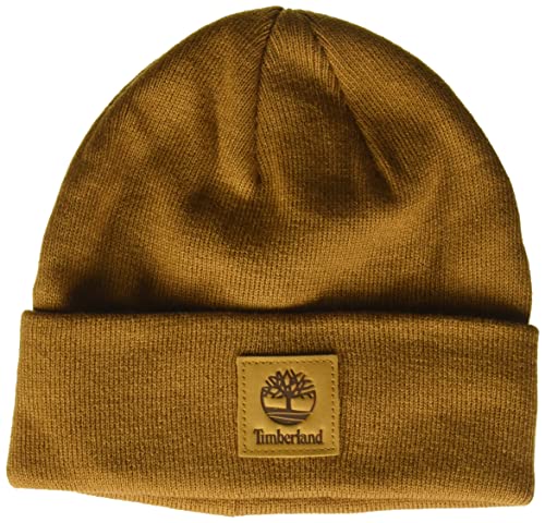 Timberland Damen Klassische Beanie-Mütze, Aufnäher aus Weizenleder, Einheitsgröße von Timberland