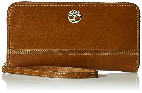 Timberland Damen Geldbörse aus Leder, RFID-Reißverschluss, mit Handgelenkschlaufe Armband, Cognac (Buff Apache) von Timberland