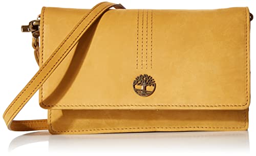 Timberland Damen Leather Crossbody Bag Wallet Purse Umhängetasche aus RFID-Leder, Weizen (Nubuk) von Timberland