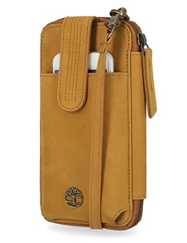 Timberland Damen Handy Crossbody Wallet Bag RFID-Leder-Umhängetasche, Weizen (Nubuck) von Timberland