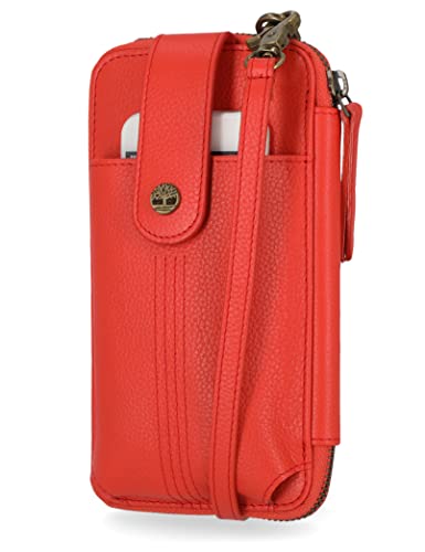Timberland Damen Handy Crossbody Wallet Bag RFID-Leder-Umhängetasche, Spicy Orange (Pebble) von Timberland